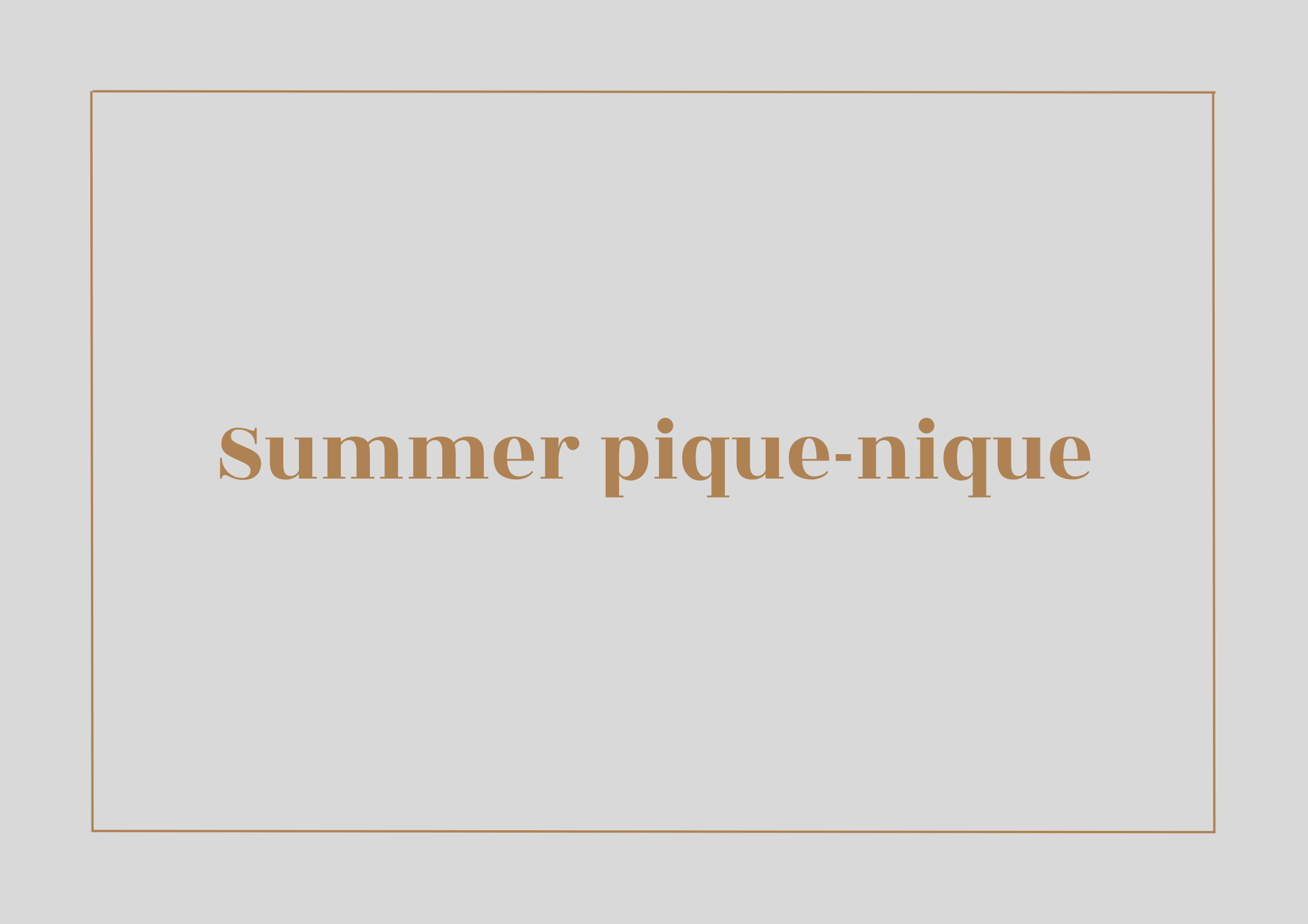 Summer pique-nique